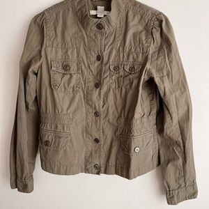 Ann Taylor Khaki Utility Jacket